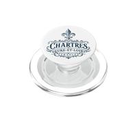 Chartres Eure-Et-Loir France Ornée Fleur de Lis Bleu Marine PopSockets PopGrip pour MagSafe