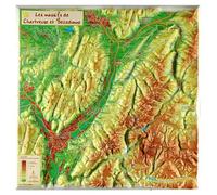 Carte en relief - Massifs de la Chartreuse et du Belledonne - 31 x 31 cm | Relief Editions