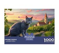 Chartreux 1000 Piece Jigsaw Puzzle for Adults Family Challenge Toys Stress Relief Puzzle Exercise The Memory of The Brain for Family Decorations 38x26cm/1000pcs