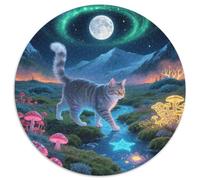 Chartreux 1000 Pièces Casse-tête Pet Chat Puzzle Circulaire pour Adultes Et Enfants Classiques Cadeaux Décompression 1000pcs (67.5x67.5cm)