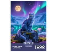 Chartreux Puzzle 1000 Pièces Jeux Éducatif Défi Jouets Cadeaux Chaton de Compagnie Mignon Puzzle Difficile Impossible pour Adultes pour Enfants À Partir De 14 Ans38x26cm/1000pcs