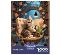 Chartreux Puzzles 1000 Pièces Cadeau Unique Jeu Éducatif Challenge Toy À De Qualité Supérieure Peinture Art pour Adultes Et Enfants À Partir De 14 Ans 38x26cm/1000pcs