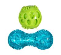 Chase 'n Chomp Jouet couineur et lumineux pour chien - Stimulation mentale et physique - Taille S - Lot de 2