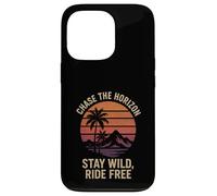 Chase the Horizon Stay Wild Ride Free Randonnée Camping Amateur Coque pour iPhone 13 Pro