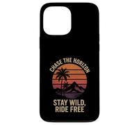 Chase the Horizon Stay Wild Ride Free Randonnée Camping Amateur Coque pour iPhone 13 Pro Max