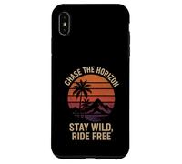 Chase the Horizon Stay Wild Ride Free Randonnée Camping Amateur Coque pour iPhone XS Max