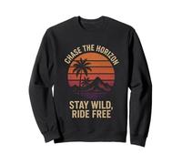 Chase the Horizon Stay Wild Ride Free Randonnée Camping Amateur Sweatshirt