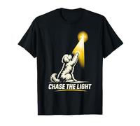 Chase The Light Dog Faith Design rétro inspirant T-Shirt
