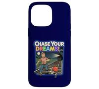 Chase Your Dreams Bande dessinée rétro Amusante Coque pour iPhone 14 Pro Max