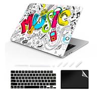 ChashenHa Coque rigide en plastique imprimé UV pour MacBook Air 13,6" sorti en 2022 (modèle A2681 M2) avec protecteur de clavier et protecteur d'écran, graffiti-14