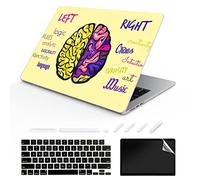 ChashenHa Coque rigide en plastique imprimé UV pour MacBook Air 13,6" sorti en 2022 (modèle A2681 M2) avec protecteur de clavier et protecteur d'écran, brain-1