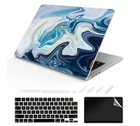 ChashenHa Coque rigide en plastique imprimé UV pour MacBook Air 13,6" sorti en 2022 (modèle A2681 M2) avec protecteur de clavier et protecteur d'écran, marbre-11