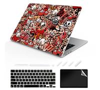 ChashenHa Graffiti-11 Coque rigide en plastique imprimé UV pour MacBook Air 13,6" sorti en 2022 (modèle A2681 M2) avec protecteur de clavier et protecteur d'écran