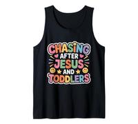Chasing After Jesus and Toddlers Chaos chrétien - Débardeur