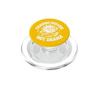 Chasing Dreams Not Drama Citation rétro Soleil PopSockets PopGrip pour MagSafe