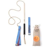 Chasing Tails Bâton de Flirt pour Chiens - Bâton de Flirt en Aluminium Robuste pour Les Grands Chiens et Les Petits Chiens, Jouet de Chasse sûr avec Corde réglable - 2 Jouets de Chasse pour Chien