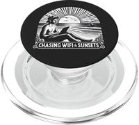 Chasing WiFi et Coucher de Soleil Digital Nomad PopSockets PopGrip pour MagSafe