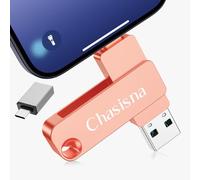 Chasisna Cle USB Phone Stockage 128 Go avec Connecteur i OS Type C et USB