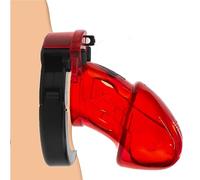 Chasity Cage Cage de chasteté pour hommes Extrême - 7cm avec anneau cock ⌀3-5.2cm pour hommes - Ceinture de chasteté confortable et durable en PVC haut de gamme pour un contrôle discret Fops N22-3