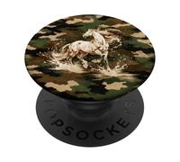 Chasse à la sauvagine Camouflage Camouflage Cheval Canard Chasseurs PopSockets PopGrip Adhésif