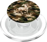 Chasse à la sauvagine Camouflage Camouflage Cheval Canard Chasseurs PopSockets PopGrip pour MagSafe