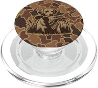 Chasse à la sauvagine Vintage Camouflage Chasseurs de Canard PopSockets PopGrip pour MagSafe