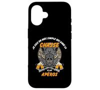 Chasse Au Sanglier et Apéros Cadeau pour Chasseur Coque pour iPhone 16