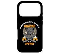 Chasse Au Sanglier et Apéros Cadeau pour Chasseur Coque pour iPhone 17 Pro