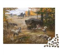 Chasse au Sanglier Puzzle 1000 Pièces Adulte en Carton De Qualité Supérieure, Jeu De Puzzle À Assembler Soi-même Puzzle De Détente pour Un Office Break Puzzle, Cadeau Original Adult
