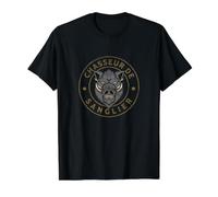 Chasse au Sanglier Tête de Sanglier Féroce T-Shirt Graphique avec Valeur