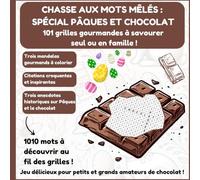 Chasse aux Mots Mêlés - Mots Cachés spécial Pâques et chocolat grand format 101 grilles de jeux avec mandalas à colorier: Mots Mêlés Mots Cachés pour ... de Pâques, idéal pour un cadeau en famille