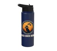 Chasse Aux Oiseaux D'eau Canard Colvert Rétro Coucher De Stainless Steel Insulated Water Bottle