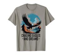 Chasse Aux Rêves Aigle Liberté Ciel Montagne Nature T-Shirt