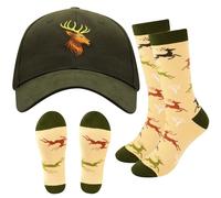 Chasse Baseballcap avec La Chaussette Outdoor, Alpinisme Escalade Sport Randonnée Casquette de Chasseur, Workwear Casquette Hommes Femmes (FR/ES, Alpha/Lettres, Taille Unique, Standard, cerf)