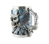 Chasse De Bière - Conception Du Crâne Gothique, Réservoir En Acier Inoxydable | Tasse Artisanale En Résine, Dynamique Avec Intérieur Isolé, Produit De À Boisson Médiévale Pour Le