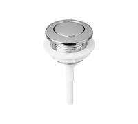 Chasse d'eau manuelle pour urinoir Interrupteur À Bouton-poussoir For Réservoir D'eau Simple Chasse, Accessoires De Toilettes Argentés Salle Bain
