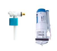 Chasse d'eau wc complète 3/8" Toilet Water Fitting Side Intake Valve Copper WC FloatingToilet Filling Kits Adjust FlushToilet Accessories(Side Inlet-24cm)
