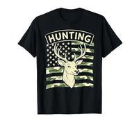 Chasse - Drapeau américain Patriotique des États-Unis Wildlife Deer Hunter T-Shirt
