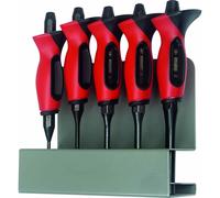 Chasse-goupilles 3-4-5-6-8mm avec manche bi-matière - présentoir de 5pièces - DRAKKAR TOOLS - 68902