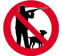 Chasse interdite (5cm) - Autocollant/Sticker