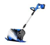 Chasse-Neige Électrique sans Balais, Balayeuse À Neige Fil, Outil De Nettoyage des Rues Et Cours, Traîneau Pliable Télescopique, Déneigeuse(Blue)