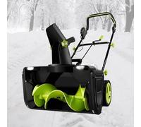 Chasse-neige électrique, souffleuse à neige sans fil, direction réglable, large chemin de dégagement, longue distance de lancement, lumière intégrée, pour toutes les routes et passerelles