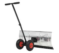 Chasse-neige manuel avec roues 100 x 44 cm - Pelle à neige légère pour allées et trottoirs - Robuste et résistante aux intempéries - Idéal pour la maison et le jardin
