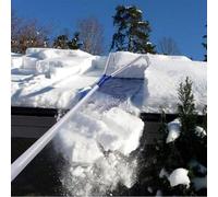 Chasse-neige pour toit de voiture, outil de retrait de raquette de toit avec poignée télescopique réglable, outil de nettoyage de feuilles de toit, pelle à neige manuelle