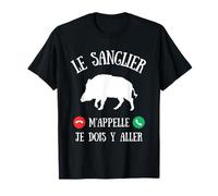 Chasse Sanglier M’appelle Homme Humour Chasseur Cadeau T-Shirt