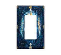 Chasse Wild Wolf Plaque décorative pour interrupteur 1 gang à bascule unique, plaque frontale électrique fantaisie sorcière mystique pour cuisine, salle de bain, décoration d'animal