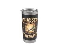 Chasser Cest Ma Thérapie Fusil Forêt Sauvage Gobelet isotherme en acier inoxydable double paroi