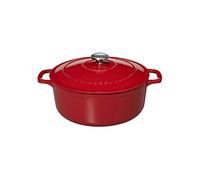 Chasseur 11832258 Cocotte ronde, Fonte émaillée, Rubis (intérieur Noir), 22 cm