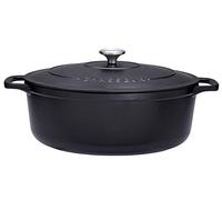 Chasseur 4733 Cocotte ovale-33 cm fonte émaillée, 7.1 liters, Mat (intérieur Noir)