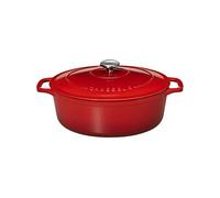Chasseur 4733 Cocotte ovale-33 cm fonte émaillée 7.1 liters, Rubis (intérieur Noir)